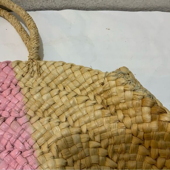Vineyard vines Round straw shoulder bag, womens beach  Woven Bag - Picture 4 of 11